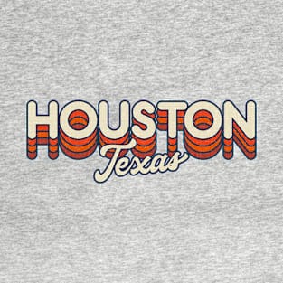 Retro Houston Texas Houston Strong Vintage Stripes T-Shirt